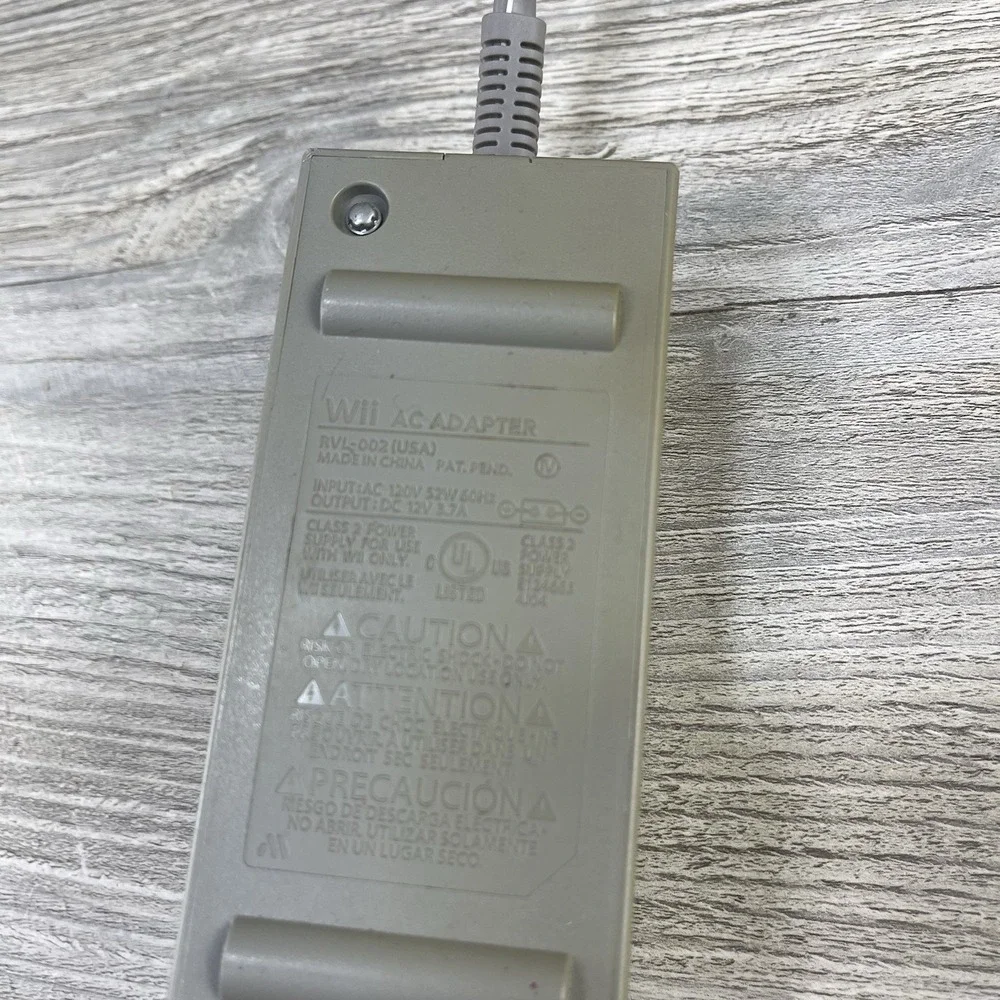 Nintendo Wii Power Cord Power Supply OEM Genuine (RVL-002) Tested Working